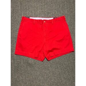 Polo ralph lauren chino shorts classic fit mens red new casual 6' inseam 38